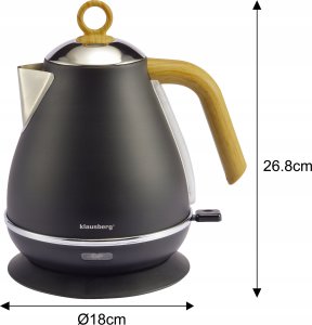 Klausberg CZAJNIK ELEKTRYCZNY ZE STALI NIERDZEWNEJ 1.7L CZARNY KLAUSBERG KB-7706 6