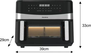 Klausberg FRYTOWNICA BEZTŁUSZCZOWA DWUKOMOROWA 9L 1750W KLAUSBERG AIR FRYER KB-7717 4