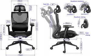 Fotel Cortek ODDYCHAJĄCY FOTEL OBROTOWY BIUROWY CORTEK VISION DLA GRACZA 8