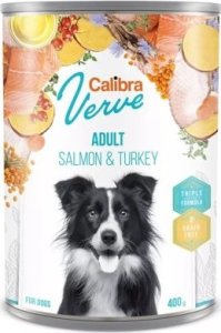 Calibra CALIBRA DOG VERVE GF ADULT SALMON & TURKEY - mokra karma dla psa -400G 1