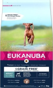 EUKANUBA EUKANUBA dorosły wszystkie rasy bez zbóż dziczyzna - sucha karma dla psa - 3 kg 1