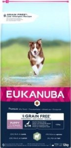 EUKANUBA EUKANUBA Szczenie mała i średnia rasa bez zbóż jagnięcina - sucha karma dla psa - 12 kg 1