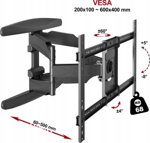 Fiber Mounts Uchwyt ścienny North Bayou P65 40'' - 85'' 3
