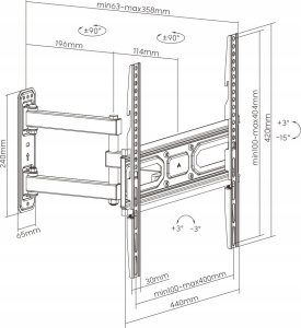 Fiber Mounts Otočný sklopný držák Tv Fiber Mounts FM78 7