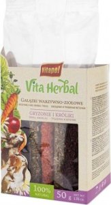 Vitapol VITAPOL - Vita Herbal gałązki warzywno - ziołowe dla gryzoni i królika 50g 1