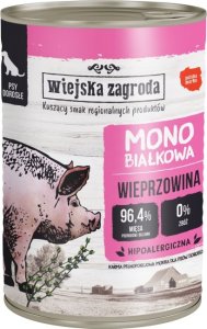 Wiejska Zagroda Monobiałkowa wieprzowina mokra karma dla psa Wiejska Zagroda 400g 1