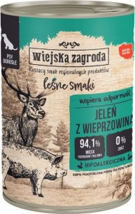 Wiejska Zagroda Jeleń z wieprzowiną mokra karma dla psa 400g Wiejska Zagroda 1