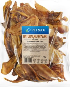 Petmex PETMEX - Ucho wieprzowe cięte gryzak naturalny 1kg 1