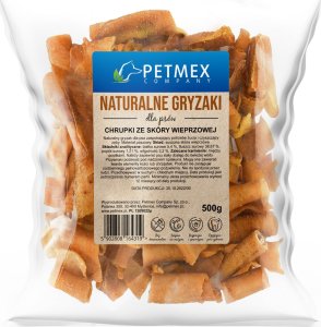 Petmex PETMEX - Chrupki ze skóry wieprzowej gryzak naturalny 500g 1