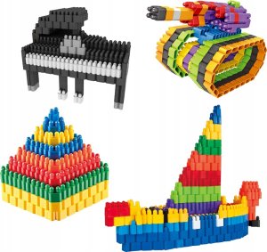 Askato Klocki małych geniuszy - Cegiełki 498 elementów 3