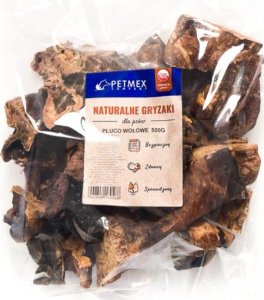 Petmex PETMEX - Płuco wołowe gryzak naturalny 500g 1