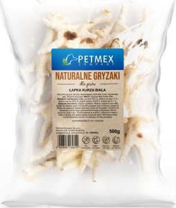 Petmex PETMEX - Łapka kurza biała gryzak naturalny 500g 1