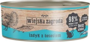 Wiejska Zagroda Wiejska Zagroda mokra karma dla kota Indyk z łososiem 85g 1