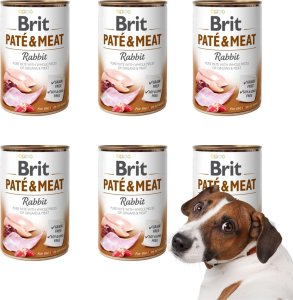 Brit Brit mokra karma dla psa Pate&Meat królik 6 x 400g 1