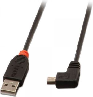 Kabel USB Lindy USB-A - miniUSB 1 m Czarny (31971) 1