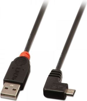 Kabel USB Lindy USB-A - microUSB 1 m Czarny (31976) 1