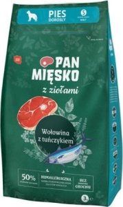 Pan Mięsko Karma Pełnoporcjowa dla Psa PAN MIĘSKO Wołowina i Tuńczyk 3kg 1