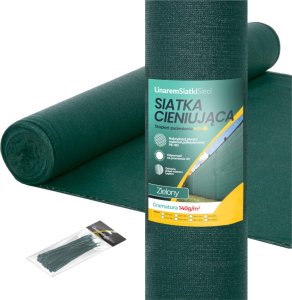 Linarem SiatkiSieci SIATKA CIENIUJĄCA 90% MASKUJĄCA MATA OSŁONOWA NA OGRODZENIE PŁOT 1,8x25m UV 9