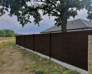 Linarem SiatkiSieci SIATKA CIENIUJĄCA 95% BRĄZOWA 1,2x25 MASKUJĄCA OSŁONA NA OGRODZENIE PŁOT UV 2