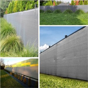 Linarem SiatkiSieci SIATKA CIENIUJĄCA 95% MASKUJĄCA 2x50m OSŁONA NA PŁOT OGRODZENIE SZARA +UV 10