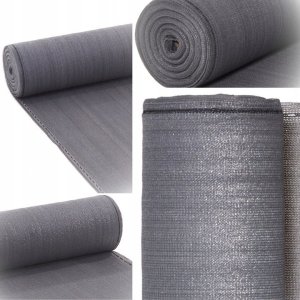 Linarem SiatkiSieci SIATKA CIENIUJĄCA 95% MASKUJĄCA 1,2x10m OSŁONA NA PŁOT OGRODZENIE SZARA +UV 9