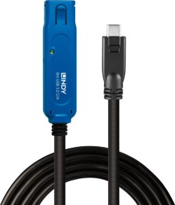 Kabel USB Lindy USB-C - USB-A 8 m Czarno-niebieski (43381) 5