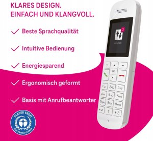 Telefon stacjonarny Telekom Sinus A12 biały z. podstawą i AB 2