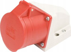 PCESP Gniazdo siłowe natynkowe stałe 32A 5P 400V IP44 PCE 125-6k mała obudowa czerwone 3