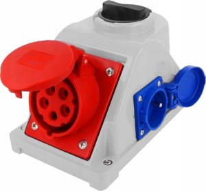 PCESP Rozdzielnica budowlana PCE Combo-Pol 96061441W 16A 400V 3P+Z gniazdo 230V wyłącznik 0-1 IP44 4