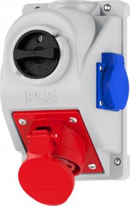 PCESP Rozdzielnica budowlana PCE Combo-Pol 96061441W 16A 400V 3P+Z gniazdo 230V wyłącznik 0-1 IP44 5