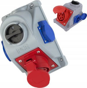 PCESP Zestaw gniazdo Combopol 16A 400V 3P+Z+N 2x230V 960615421W Pce polska 3