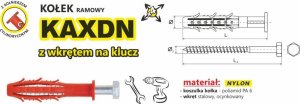 UN KOÅEK RAMOWY WSZECHSTRONNY KAXDN 10*100MM NYLON 1