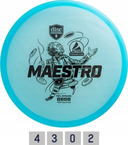 Discmania Discgolf DISCMANIA Midrange Driver MAESTRO Active Premium Blue 4/3/0/2 1