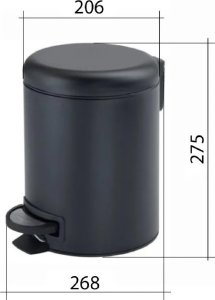 Kosz na pranie Sapho PEDAL BIN 5L POTTY BLACK 2