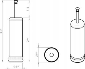 Sourcing TOILET BRUSH WITH HOLDER ROMANCE 7533 44 2