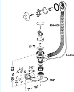 Syfon NICOL WASHBASIN SIPHON EB07S AUT EASY BAIN 2