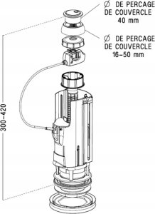 NICOL WATER FLUSH MECHANISM 3V10S 4
