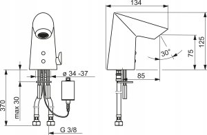 Bateria umywalkowa Oras WASHBASIN FAUCET ORAS OPTIMA 1714FZ 2