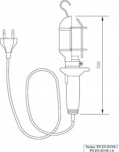 Pawbol LAMP PORTABLE D.3037G LUX PL2 60W E27 3