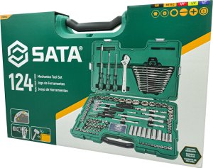 Zestaw narzędzi SATA SATA ZESTAW KLUCZY  124el  1/4"  3/8" 1/2"WALIZKA 9