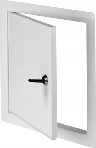 AWENTA Drzwiczki rewizyjne Awenta DM93Z 400x400mm z zamkiem metalowe białe 1