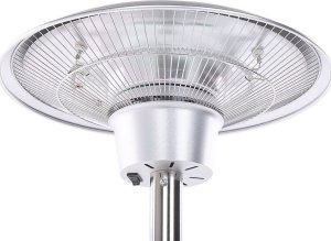 Beliani Elektryczny promiennik wolnostojący halogenowy 1500 W srebrny ASKJA 5