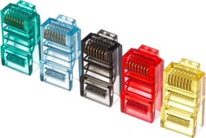 NetRack Wtyk RJ45 UTP kat. 5e, drut, Netrack, kolor MIX (10 szt) 1