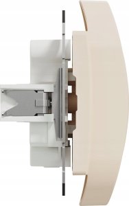 SCHNEIDERE Gniazdo podwójne z uziemieniem Schneider Sedna Design SDD112275 z przesłonami do systemu ramkowego beżowe Design & Elements 3