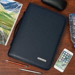 Beltimore Granatowy Beltimore luksusowy męski biwuar aktówka teczka organizer dla handlowca I57 NoSize 3