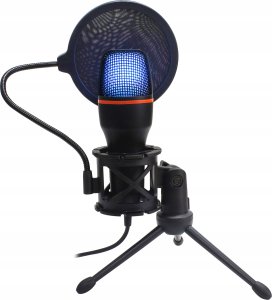 Mikrofon Blow Mikrofon gamingowy stojący z membraną BLOW streaming podświetlany + filtr 3
