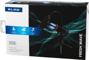 Mikrofon Blow Mikrofon gamingowy stojący z membraną BLOW streaming podświetlany + filtr 6