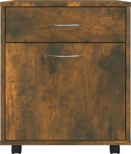 vidaXL vidaXL Szafka na kółkach, przydymiony dąb, 45x38x54 cm 5