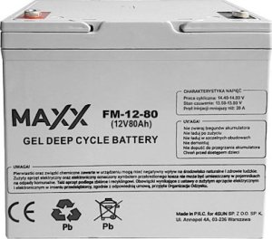 Maxx Akumulator żelowy Maxx 80Ah 12V 1