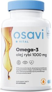 Osavi Osavi - Omega 3 Olej Rybi, 1000mg, Cytryna, 60 kapsułek miękkich 1